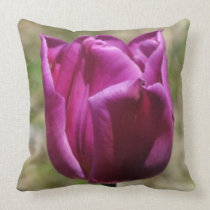 Purple Tulip Throw Pillow pillows