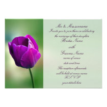 Purple Tulip Wedding Invitation