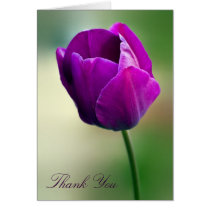 Purple Tulip Wedding Thank You Card