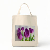 Purple Tulips Tote Bags