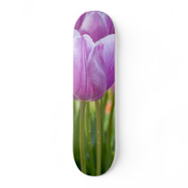 Purple Tulips Blooming in Spring Skate Board