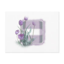 purple tulips - customizable postcards