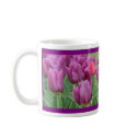 Purple Tulips Flower Art Mug mug