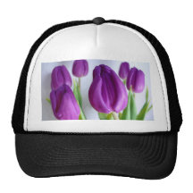 Purple Tulips Mesh Hat