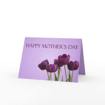 Purple Tulips Mother's Day Card by mariannegilliand
