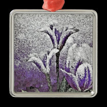 Purple Tulips - Painting Art Ornaments ornaments