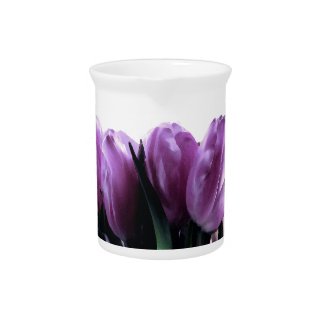 Purple Tulips Spring time Pitcher