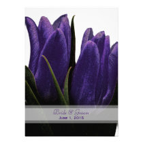 Purple Tulips Wedding Invitations invitations