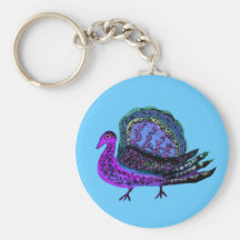 Purple Turkey Diva Keychains