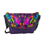 Purple Turquiose and Yellow Mandala Pattern Courier Bag Purple Turquiose and Yellow Mandala Pattern Courier Bag