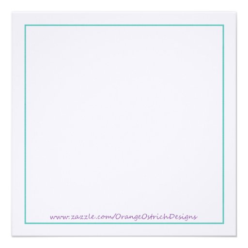 Purple & Turquoise Bridal Shower Invitation - Tea
