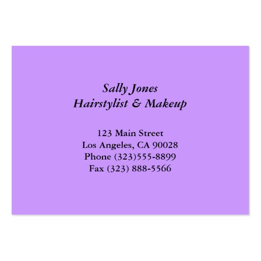 purple turquoise circles photo frame business card templates (back side)