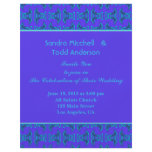 Purple Turquoise Tiki Wedding flyers