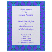 Purple Turquoise Tiki Wedding Custom Letterhead