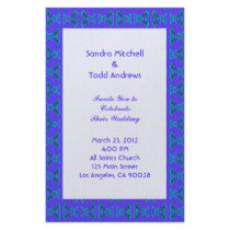 Purple Turquoise Tiki Wedding Stationery
