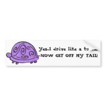 Purple Turtle bumper stickers by sammimlamv Purple Turtle bumper stickers