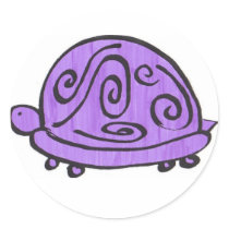 Purple Turtle stickers