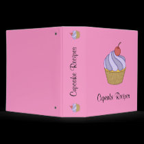 Purple Two Tone Cupcake Recipe Binder binders