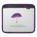 Purple Umbrella in the Rain Sleeves For iPads