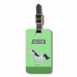 Purple Unicorn Customizable Luggage Tag