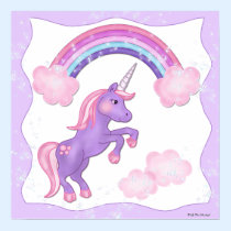 Purple Unicorn Poster posters