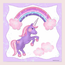 Purple Unicorn Poster posters