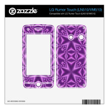 Purple unique cross pattern skins for LG rumor touch
