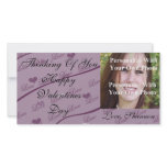 Purple Valentines Day Photo Card