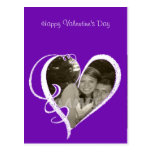 Purple Valentines Post Card