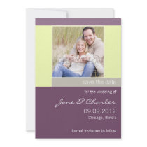 Purple & Vanilla Photo Save the Date invitations by CSWedding Purple & Vanilla Photo Save the Date invitations