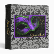 Purple Venetian Masquerade Damask Halloween Binder