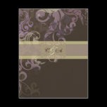 Purple Victoria Wedding reception card