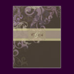 Purple Victoria Wedding reception card