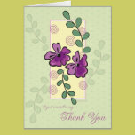Purple Vines - Thank You card cards