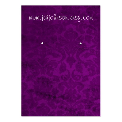 Purple Vintage Background Earring Cards Business Card