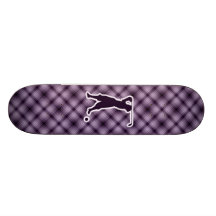 Purple Vintage Golfer Skate Board Deck