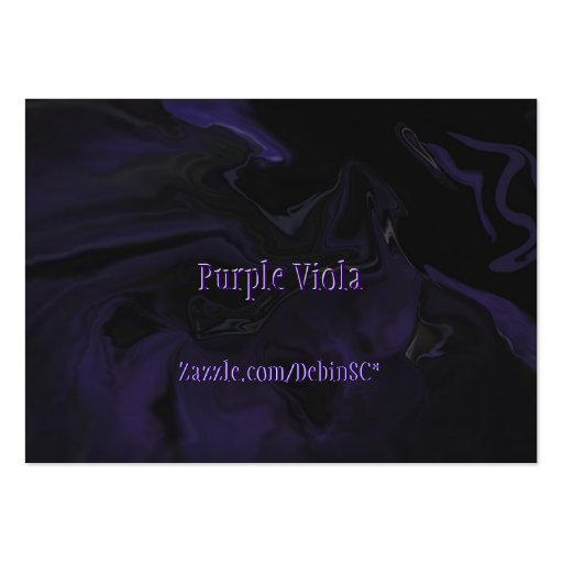 Purple Viola Macro ATC 2 Business Card (back side)