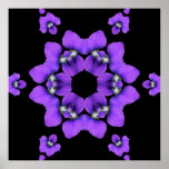 Purple Violet Kaleidoscope poster