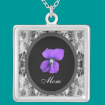 Purple Violet Mom necklaces