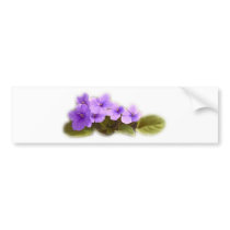 purple violets - customizable bumper stickers