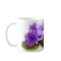 purple violets - customizable mugs