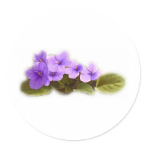 purple violets - customizable stickers