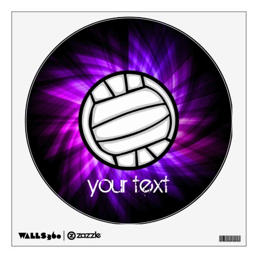 purple-volleyball-wall-graphic-zazzle