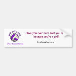 Purple Volleyball Bumper Stickers