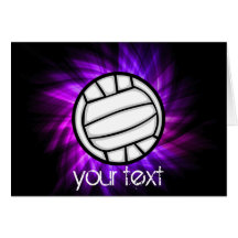 Purple Volleyball Card