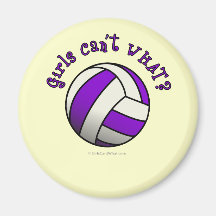Purple Volleyball Fridge Magnets