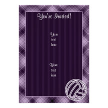 Purple Volleyball Invites