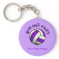 Purple Volleyball keychains