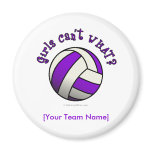 Purple Volleyball Magnets