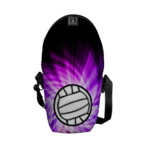 Purple Volleyball Messenger Bag